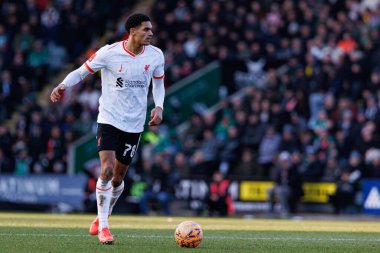 Jarell Quansah FA Cup 4. Raundda Home Park Stadyumu 'nda Plymouth Argyle FC ve Liverpool FC takımları arasında görüldü (Maciej Rogowski)