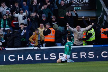 Ryan Hardie, FA Cup 4. Raundda Plymouth Argyle FC ve Liverpool FC takımları arasında Home Park Stadyumu 'nda (Maciej Rogowski)