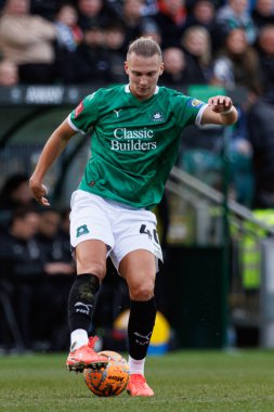Maksym Talovierov, FA Cup 4. Raundda Home Park Stadyumu 'nda Plymouth Argyle FC ve Liverpool FC takımları arasında görüldü.)