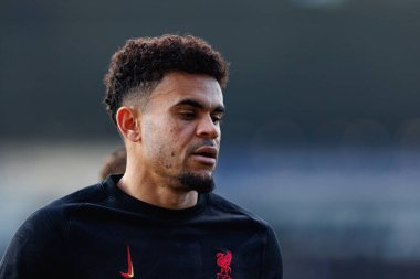 Luis Diaz, FA Cup 4. Raundda Home Park Stadyumu 'nda Plymouth Argyle FC ve Liverpool FC takımları arasında görüldü (Maciej Rogowski)