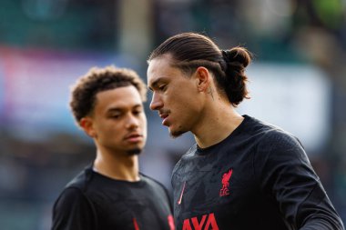 Darwin Nunez FA Cup 4. Raundda Home Park Stadyumu 'nda Plymouth Argyle FC ve Liverpool FC takımları arasında görüldü (Maciej Rogowski)