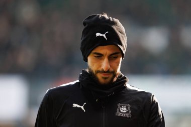 Julio Pleguezuelo, FA Cup 4. Raundda Home Park Stadyumu 'nda Plymouth Argyle FC ve Liverpool FC takımları arasında görüldü (Maciej Rogowski)