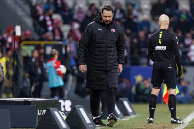 Tomasz Jasik PKO BP Ekstraklasa maçında Krakovia ve Jagiellonia Bialystok takımları arasında Stadion Cracovii im 'de görüldü. Jozefa Pilsudskiego (Maciej Rogowski)