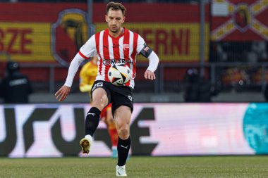 Otar Kakabadze PKO BP Ekstraklasa maçında Krakovia ve Jagiellonia Bialystok takımları arasında Stadion Cracovii im 'de görüldü. Jozefa Pilsudskiego (Maciej Rogowski)