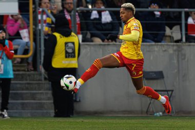 Edi Semedo PKO BP Ekstraklasa maçında Krakovia ve Jagiellonia Bialystok takımları arasında Stadion Cracovii im 'de görüldü. Jozefa Pilsudskiego (Maciej Rogowski)