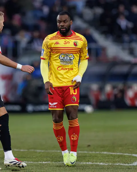 PKO BP Ekstraklasa maçında Afimico Pululu Stadion Cracovii im 'de KS Cracovia ve Jagiellonia Bialystok takımları arasında görüldü. Jozefa Pilsudskiego (Maciej Rogowski)