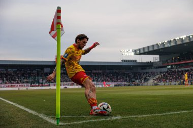Darko Churlinov PKO BP Ekstraklasa maçında Krakovia ve Jagiellonia Bialystok takımları arasında Stadion Cracovii im 'de görüldü. Jozefa Pilsudskiego (Maciej Rogowski)