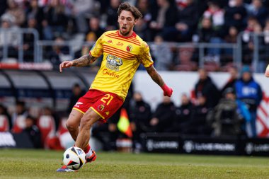 Darko Churlinov PKO BP Ekstraklasa maçında Krakovia ve Jagiellonia Bialystok takımları arasında Stadion Cracovii im 'de görüldü. Jozefa Pilsudskiego (Maciej Rogowski)