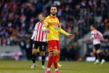 İsa İmaz PKO BP Ekstraklasa maçında Krakovia ve Jagiellonia Bialystok takımları arasında Stadion Cracovii im 'de görüldü. Jozefa Pilsudskiego (Maciej Rogowski)