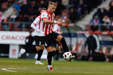 Gustav Henriksson, PKO BP Ekstraklasa maçında Krakovia ve Jagiellonia Bialystok takımları arasında Stadion Cracovii im 'de görüldü. Jozefa Pilsudskiego (Maciej Rogowski)