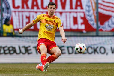 Dusan Stojinoviç PKO BP Ekstraklasa maçında Krakovia ve Jagiellonia Bialystok takımları arasında Stadion Cracovii im 'de görüldü. Jozefa Pilsudskiego (Maciej Rogowski)