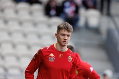 Alan Rybak PKO BP Ekstraklasa maçında Krakovia ve Jagiellonia Bialystok takımları arasında Stadion Cracovii im 'de görüldü. Jozefa Pilsudskiego (Maciej Rogowski)