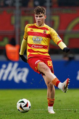 Oskar Pietuszewski, Puchar Polski maçında Stadion Miejski Legii Warszawa 'da Legia Warszawa ve Jagiellonia Bialystok takımları arasında görüldü. Jozefa Pilsudskiego (Maciej Rogowski)