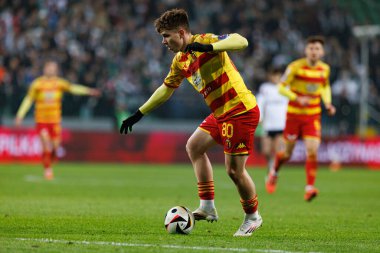 Oskar Pietuszewski, Puchar Polski maçında Stadion Miejski Legii Warszawa 'da Legia Warszawa ve Jagiellonia Bialystok takımları arasında görüldü. Jozefa Pilsudskiego (Maciej Rogowski)