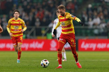 Jaroslaw Kubicki, Puchar Polski maçında Stadion Miejski Legii Warszawa 'da Legia Warszawa ve Jagiellonia Bialystok takımları arasında görüldü. Jozefa Pilsudskiego (Maciej Rogowski)