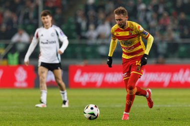 Jaroslaw Kubicki, Puchar Polski maçında Stadion Miejski Legii Warszawa 'da Legia Warszawa ve Jagiellonia Bialystok takımları arasında görüldü. Jozefa Pilsudskiego (Maciej Rogowski)