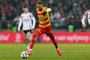 Jaroslaw Kubicki, Puchar Polski maçında Stadion Miejski Legii Warszawa 'da Legia Warszawa ve Jagiellonia Bialystok takımları arasında görüldü. Jozefa Pilsudskiego (Maciej Rogowski)