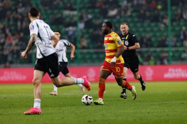 Afimico Pululu, Puchar Polski maçında Stadyum Miejski Legii Warszawa 'da Legia Warszawa ve Jagiellonia Bialystok takımları arasında görüldü. Jozefa Pilsudskiego (Maciej Rogowski)