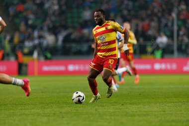 Afimico Pululu, Puchar Polski maçında Stadyum Miejski Legii Warszawa 'da Legia Warszawa ve Jagiellonia Bialystok takımları arasında görüldü. Jozefa Pilsudskiego (Maciej Rogowski)