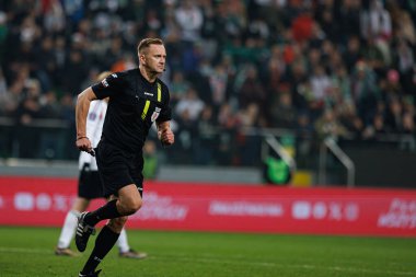 Piotr Lasyk, Stadyum Miejski Legii Warszawa 'da Legia Warszawa ve Jagiellonia Bialystok takımları arasında oynanan Puchar Polski maçı sırasında görüldü. Jozefa Pilsudskiego (Maciej Rogowski)