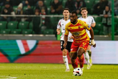 Afimico Pululu, Puchar Polski maçında Stadyum Miejski Legii Warszawa 'da Legia Warszawa ve Jagiellonia Bialystok takımları arasında görüldü. Jozefa Pilsudskiego (Maciej Rogowski)