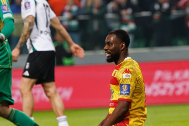 Afimico Pululu, Puchar Polski maçında Stadyum Miejski Legii Warszawa 'da Legia Warszawa ve Jagiellonia Bialystok takımları arasında görüldü. Jozefa Pilsudskiego (Maciej Rogowski)