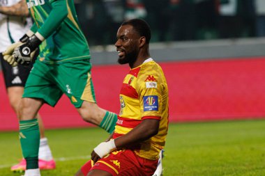 Afimico Pululu, Puchar Polski maçında Stadyum Miejski Legii Warszawa 'da Legia Warszawa ve Jagiellonia Bialystok takımları arasında görüldü. Jozefa Pilsudskiego (Maciej Rogowski)