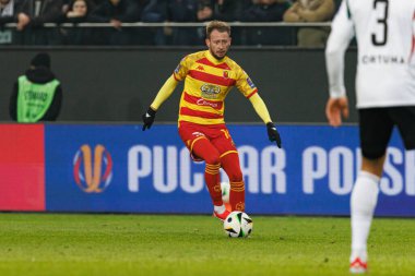 Jaroslaw Kubicki, Puchar Polski maçında Stadion Miejski Legii Warszawa 'da Legia Warszawa ve Jagiellonia Bialystok takımları arasında görüldü. Jozefa Pilsudskiego (Maciej Rogowski)