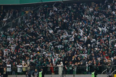 Legia taraftarları, Legia Warszawa ve Jagiellonia Bialystok takımları arasında Stadion Miejski Legii Warszawa im 'de Puchar Polski maçında görüldü. Jozefa Pilsudskiego (Maciej Rogowski)
