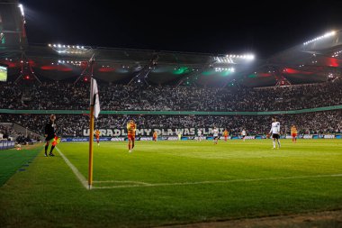 Legia taraftarları, Legia Warszawa ve Jagiellonia Bialystok takımları arasında Stadion Miejski Legii Warszawa im 'de Puchar Polski maçında görüldü. Jozefa Pilsudskiego (Maciej Rogowski)