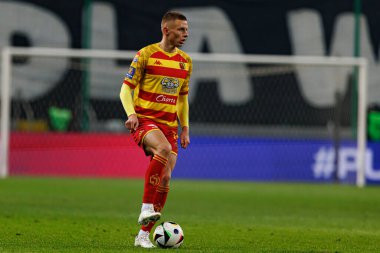 Norbert Wojtuszek, Puchar Polski maçı sırasında Stadion Miejski Legii Warszawa 'da Legia Warszawa ve Jagiellonia Bialystok takımları arasında görüldü. Jozefa Pilsudskiego (Maciej Rogowski)