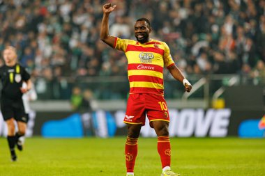 Afimico Pululu, Puchar Polski maçında Stadyum Miejski Legii Warszawa 'da Legia Warszawa ve Jagiellonia Bialystok takımları arasında görüldü. Jozefa Pilsudskiego (Maciej Rogowski)