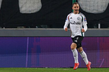 Kacper Chodyna, Stadyum 'daki Legia Warszawa ve Jagiellonia Bialystok takımları arasında oynanan Puchar Polski maçında gol üstüne gol atarken görüldü. Jozefa Pilsudskiego (Maciej Rogowski)