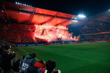 Puchar Polski maçında Legia Warszawa ve Jagiellonia Bialystok takımları arasında Stadion Miejski Legii Warszawa 'da görüldü. Jozefa Pilsudskiego (Maciej Rogowski)