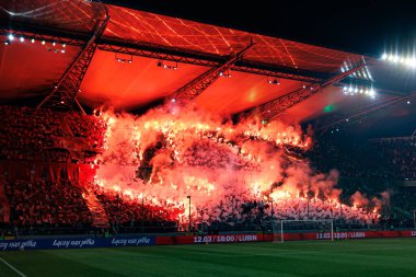 Puchar Polski maçında Legia Warszawa ve Jagiellonia Bialystok takımları arasında Stadion Miejski Legii Warszawa 'da görüldü. Jozefa Pilsudskiego (Maciej Rogowski)