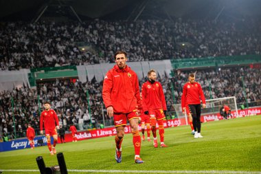 Darko Churlinov, Puchar Polski maçında Stadion Miejski Legii Warszawa 'da Legia Warszawa ve Jagiellonia Bialystok takımları arasında görüldü. Jozefa Pilsudskiego (Maciej Rogowski)