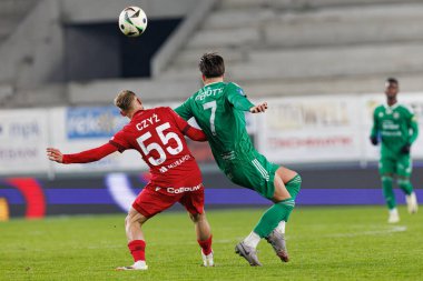 Szymon Czyz ve Perotti, PKO BP Ekstraklasa maçında Radomiak Radom ve Widzew Lodz takımları arasında Stadion Miejski im 'de görüldü. Braci Czachorow (Maciej Rogowski)