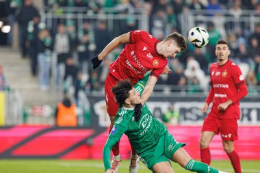 Mateusz Zyro ve Perotti, PKO BP Ekstraklasa maçında Radomiak Radom ve Widzew Lodz takımları arasında Stadion Miejski im 'de görüldü. Braci Czachorow (Maciej Rogowski)