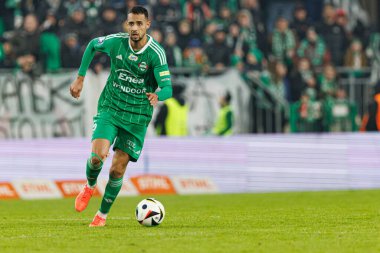 Saad Agouzoul, PKO BP Ekstraklasa maçında Radomiak Radom ve Widzew Lodz takımları arasında Stadion Miejski im 'de görüldü. Braci Czachorow (Maciej Rogowski)