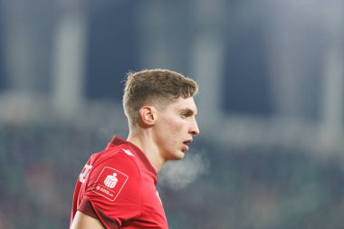 Mateusz Zyro, PKO BP Ekstraklasa maçında Radomiak Radom ve Widzew Lodz takımları arasında Stadion Miejski im 'de görüldü. Braci Czachorow (Maciej Rogowski)