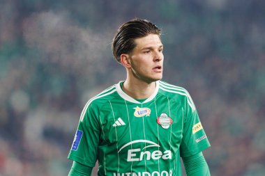 PKO BP Ekstraklasa maçında Radomiak Radom ve Widzew Lodz takımları arasında Stadion Miejski im 'de görüldü. Braci Czachorow (Maciej Rogowski)