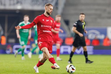 Szymon Czyz, PKO BP Ekstraklasa maçında Radomiak Radom ve Widzew Lodz takımları arasında Stadion Miejski im 'de görüldü. Braci Czachorow (Maciej Rogowski)