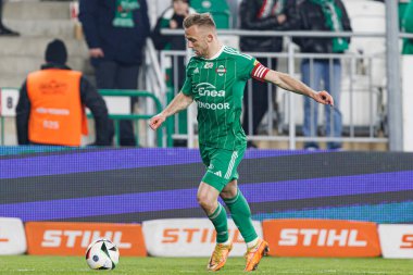 Jan Grzesik, PKO BP Ekstraklasa maçında Radomiak Radom ve Widzew Lodz takımları arasında Stadion Miejski im 'de görüldü. Braci Czachorow (Maciej Rogowski)