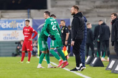 Bruno Jordao ve Rafal Wolski, PKO BP Ekstraklasa maçında Radomiak Radom ve Widzew Lodz takımları arasında Stadion Miejski im 'de görüldü. Braci Czachorow (Maciej Rogowski)