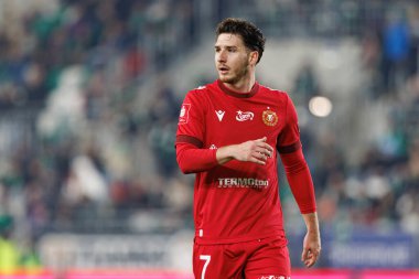 Jakub Lukowski, PKO BP Ekstraklasa maçında Radomiak Radom ve Widzew Lodz takımları arasında Stadion Miejski im 'de görüldü. Braci Czachorow (Maciej Rogowski)