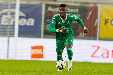 Steven Kingue, PKO BP Ekstraklasa maçında Radomiak Radom ve Widzew Lodz takımları arasında Stadion Miejski im 'de görüldü. Braci Czachorow (Maciej Rogowski)
