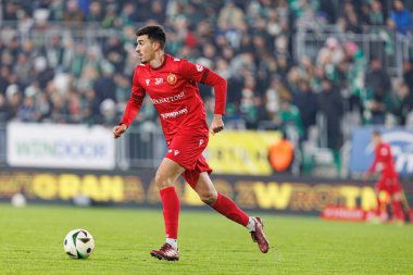 Juljan Shehu, PKO BP Ekstraklasa maçında Radomiak Radom ve Widzew Lodz takımları arasında Stadion Miejski im 'de görüldü. Braci Czachorow (Maciej Rogowski)