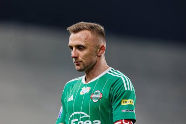 Jan Grzesik, PKO BP Ekstraklasa maçında Radomiak Radom ve Widzew Lodz takımları arasında Stadion Miejski im 'de görüldü. Braci Czachorow (Maciej Rogowski)