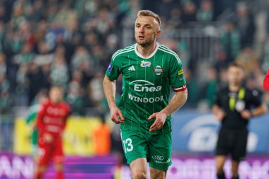 Jan Grzesik, PKO BP Ekstraklasa maçında Radomiak Radom ve Widzew Lodz takımları arasında Stadion Miejski im 'de görüldü. Braci Czachorow (Maciej Rogowski)