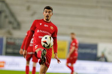 Juljan Shehu, PKO BP Ekstraklasa maçında Radomiak Radom ve Widzew Lodz takımları arasında Stadion Miejski im 'de görüldü. Braci Czachorow (Maciej Rogowski)